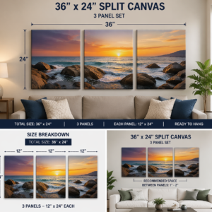 36×24 Split Canvas Prints in Framingham MA