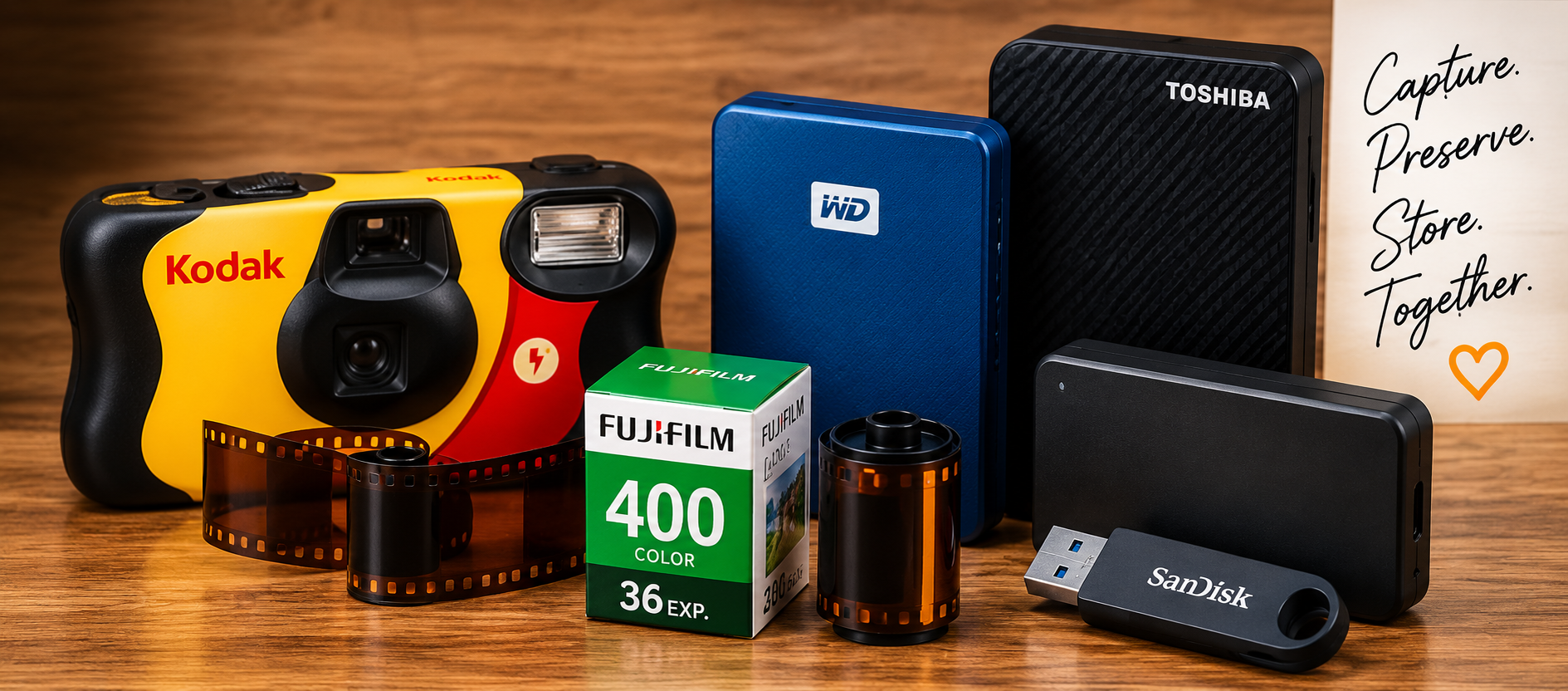 Film, Cameras & Digital Storage by KATFAM Photo